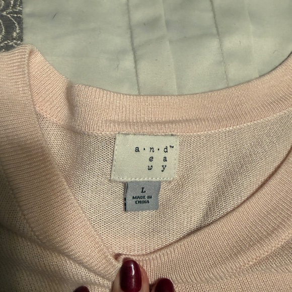 A New Day Pink Sweater with Bow Sleeves - Picture 3 of 3